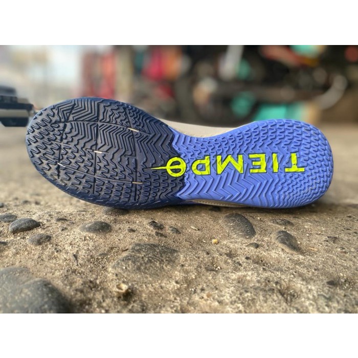 FUTSAL NIKE TIEMPO REACT LEGEND IX PRO IC - GREY FOG VOLT SAPPHIRE