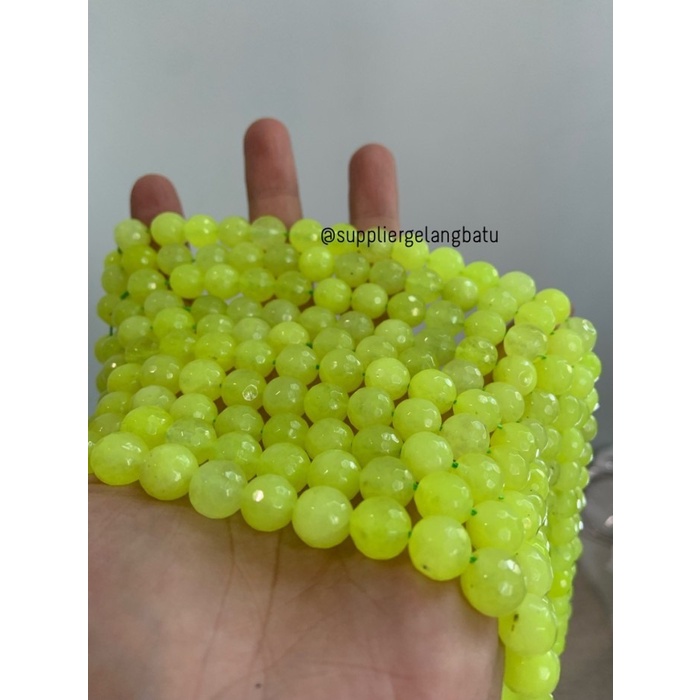 bahan soft neon jade cutting 10mm natural corak akik alam kuning hijau