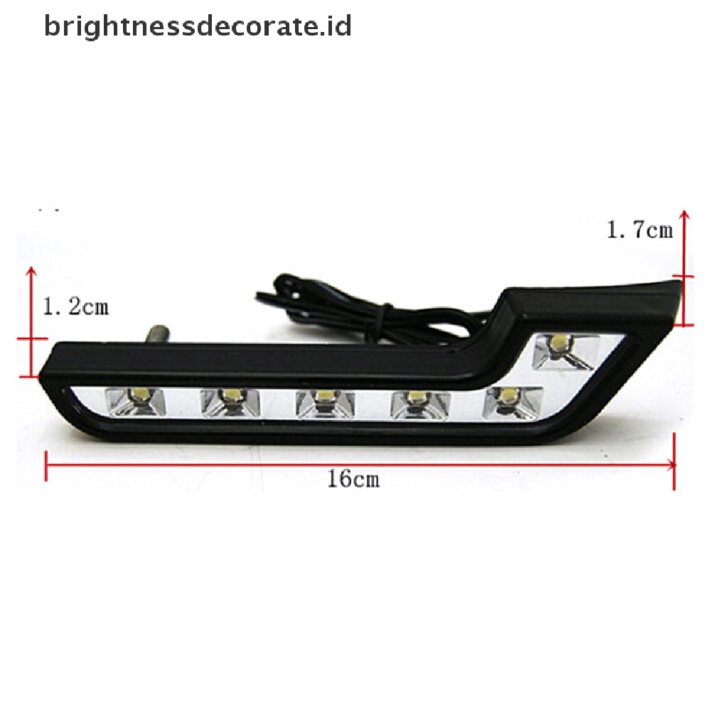 [Birth] 2x Terang 6LED Super White Lampu Berkendara Mobil Fog 12V DRL Siang Hari Running Light [ID]