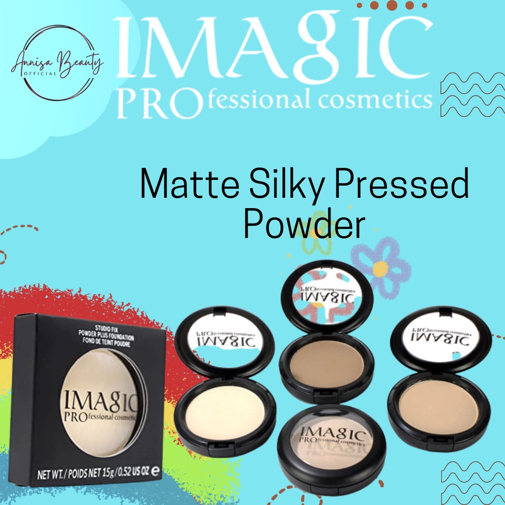 [ ORIGINAL &amp; READY ] IMAGIC Matte Silky Pressed Powder Bedak Padat FA103 - Tekstur Ringan &amp; Melembabkan