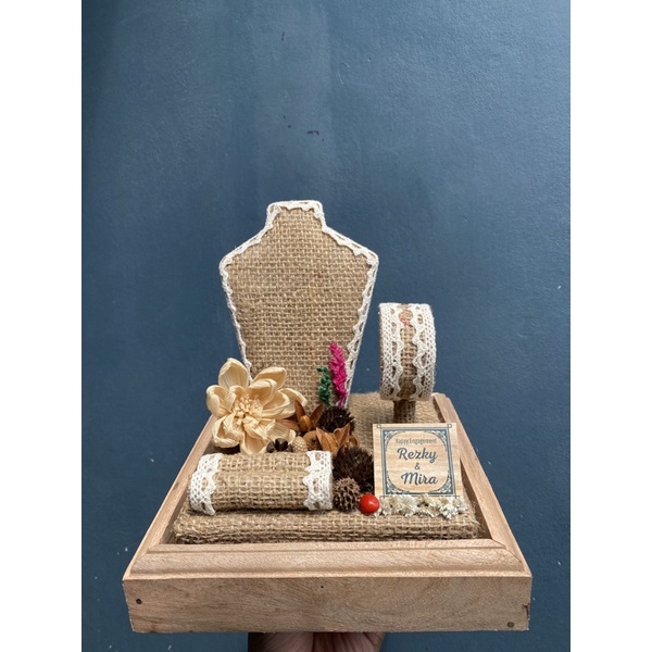 box seserahan MURAH / mahar rustic/ tempat kalung gelang cincin / seserahan mahar / PM klobot