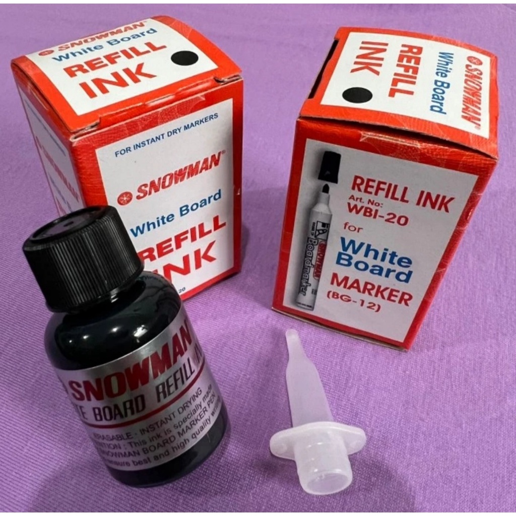 

Isi Refill Tinta Spidol White Board BG-12 SNOWMAN