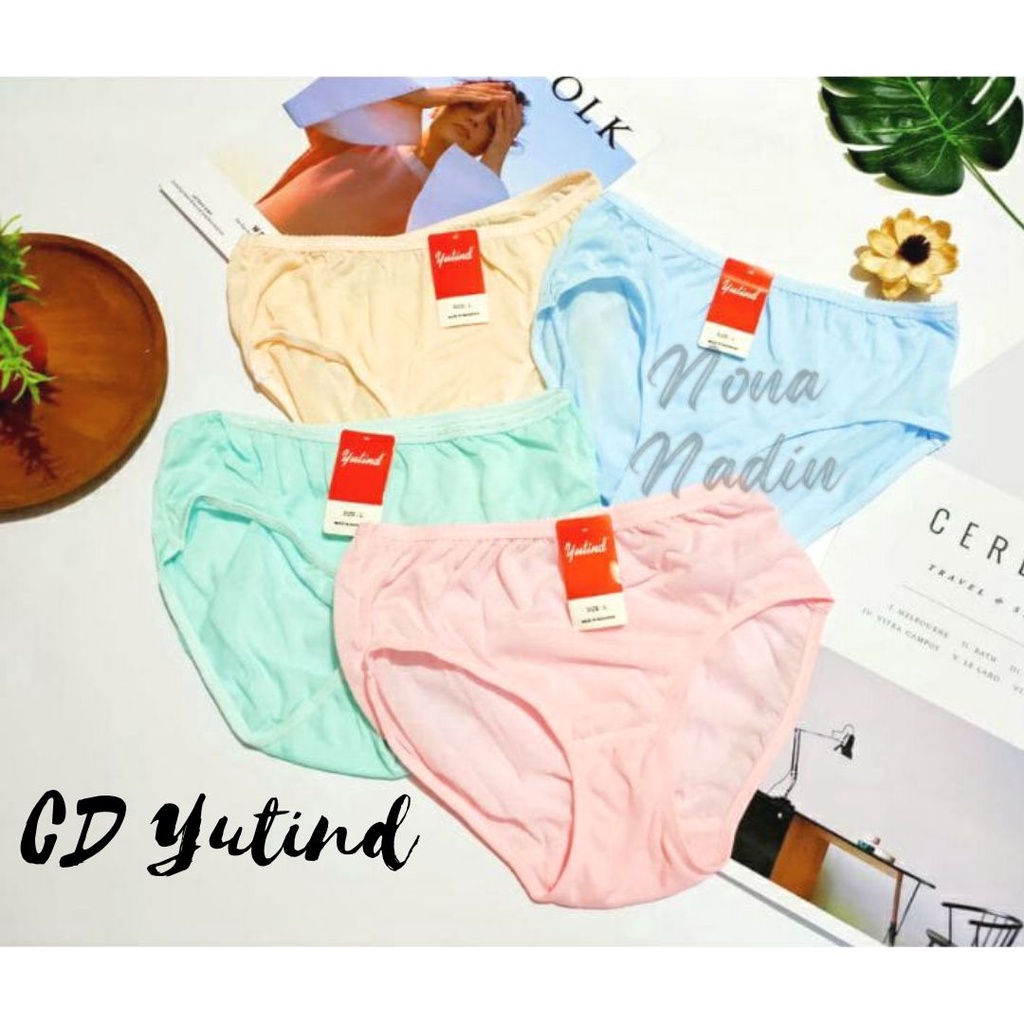 Paket isi 6pcs CD Yutind SA20 Celana Dalam Wanita Dewasa Warna Muda