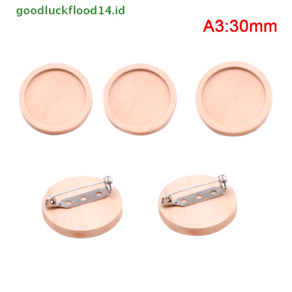 [GOOGFOUR] 5pcs Set Dasar Bros Cabochon Kayugs20 25 30 40mm Dia Nampan Bezel Bulat Diy Bros Pin Backs Untuk Membuat Perhiasan [TOP]