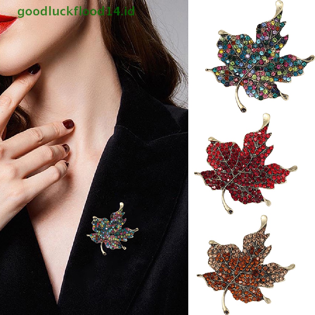 [GOOGFOUR] 1pc Maple Leaf Bros Pernikahan Bros Pin Wanita Unisex Perhiasan Aksesoris [TOP]