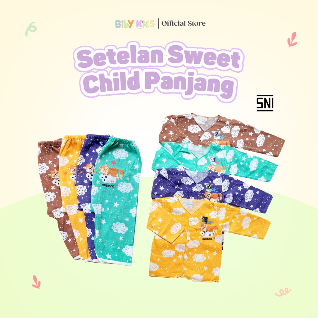 Setelan Bayi Panjang UNISEX Cowok Cewek 0 3 Bulan Baju Newborn Set Motif Lucu Pakaian Bayi Baru Lahir