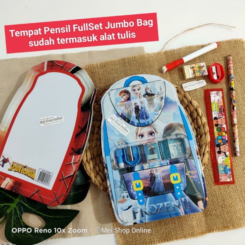 

Tempat Pensil Anak Karakter Kaleng Tas + isi Fullset