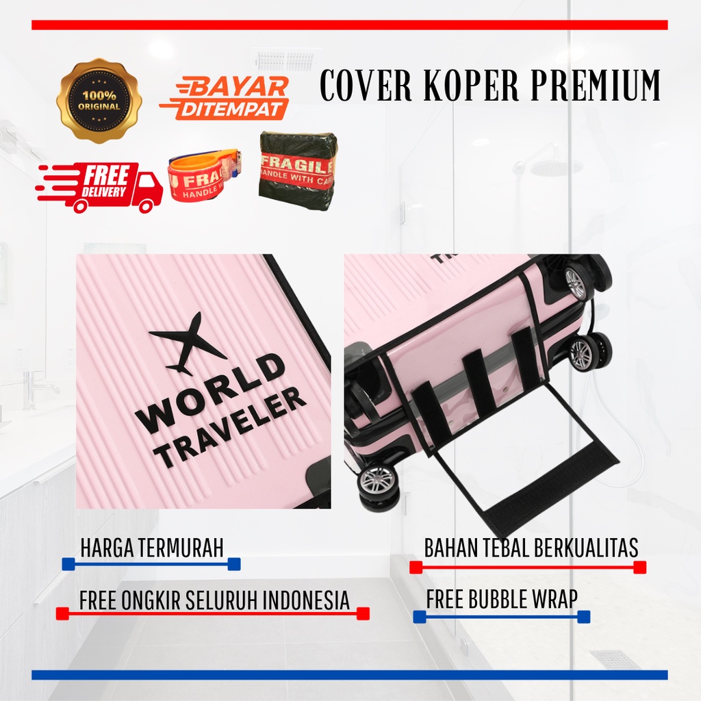 SARUNG KOPER COVER MIKA SIZE 18/20/24/28 SARUNG KOPER UMROH I SARUNG KOPER FIBER I COVER KOPER TRAVEL I PELINDUNG KOPER I ANTI GORES I ANTI AIR