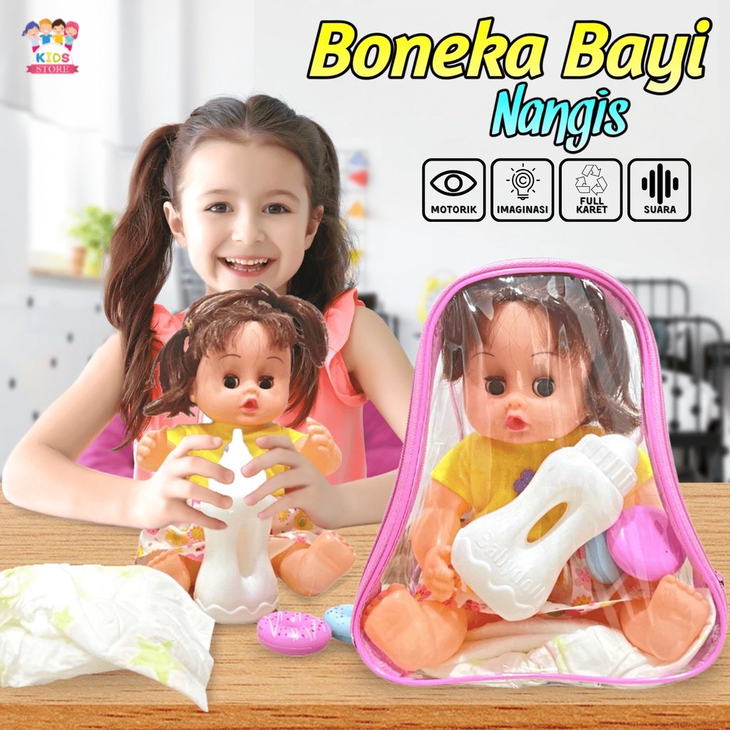 Mainan Boneka Bayi Bisa Nangis Dan Bicara | Mainan Anak Perempuan Mainan Edukasi 3-4-5-6-7-8 Tahun