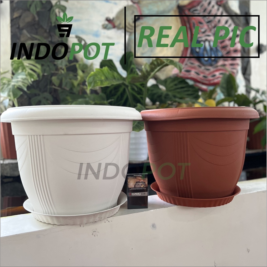Pot Bunga Besar 40 34,5cm Include Tatakan Pot + Tatakan LMP 339