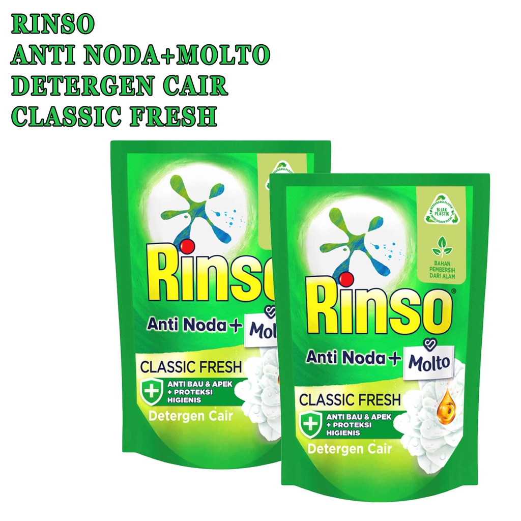 Rinso Deterjen Cair* Classic Fresh 750ml* Deterjen Cair* Molto