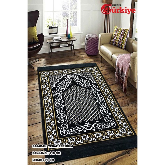 Sajadah Sajadah Turkey Turki Timbul Besar SUPER SPIEGEL - Random Hitam(N9G5) REAL PICT Sajadah Turki