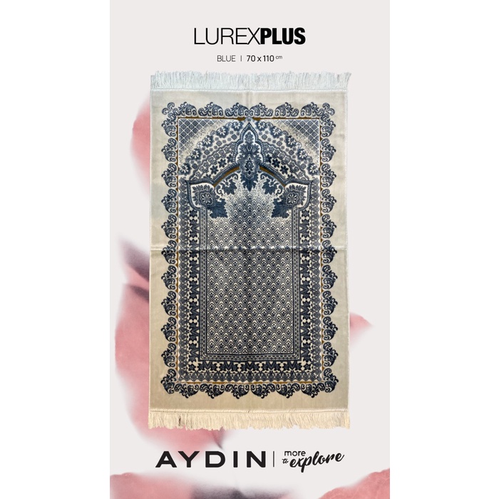 Sajadah Sajadah Turki Lembut Tebal Aydin Lurex Ultra Plus 70x110 Kubbah Tri - Kubbah Tri Blue(E6F8) 