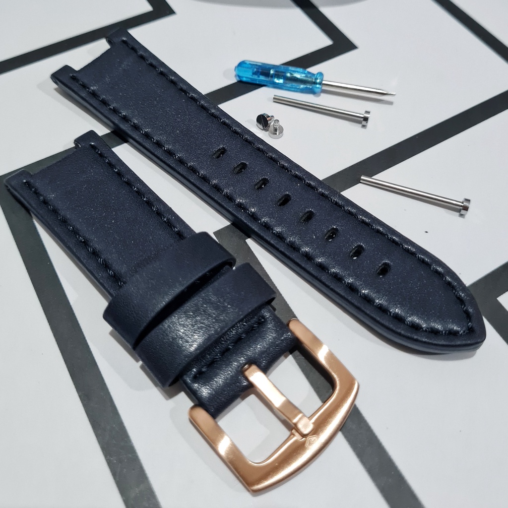 STRAP BENYAR Fortune Biru Blue Navy Kulit Leather