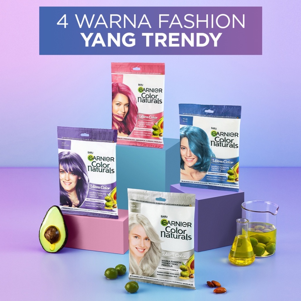 Garnier Color Naturals Hair Ultra Color Crème Riche Express Cream Hair Colors SACHET Pewarna Cat Rambut