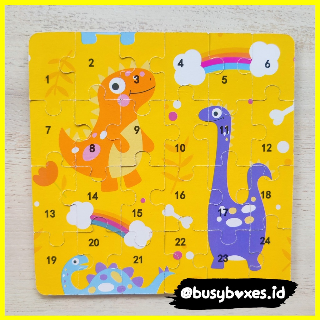 Busyboxes.id Mainan anak edukasi anak 1 2 3 tahun laki laki perempuan mainan edukasi Montessori puzzle jigsaw 3d kecil dinosaurus  pterosaurus terbang 24 keping