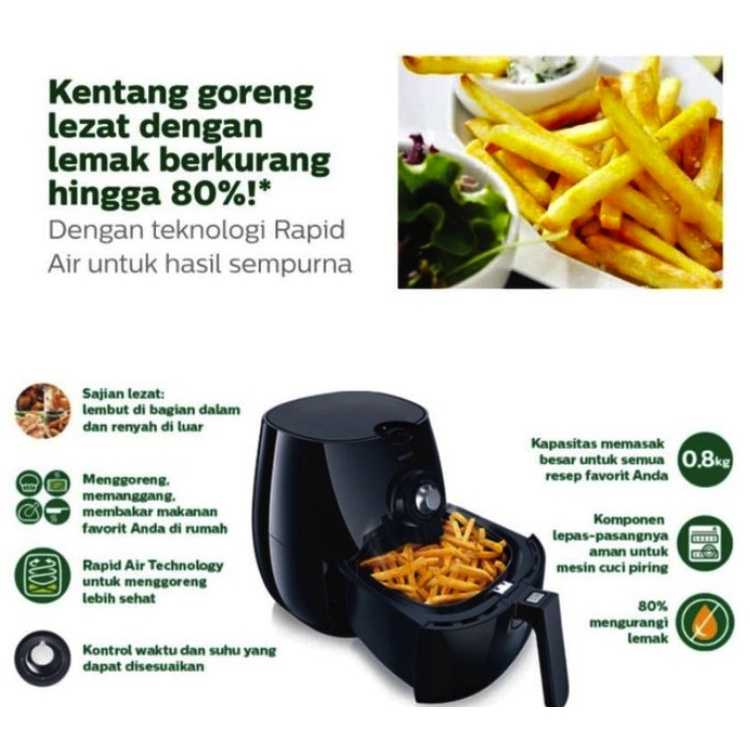 PHILIPS Air Fryer HD9220 Airfryer HD 9220 Garansi Resmi - PREMIUM