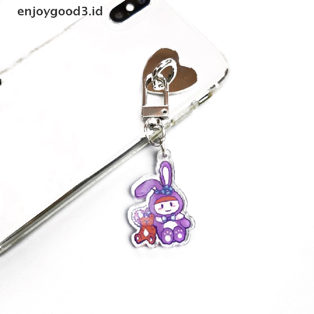 [Rready Stock] Kawaii Perekat Logam Beruang Ponsel Pesona Pemegang Ponsel Case Jari Cincin Stand Hooks Gesper Ch Clasp Aksesoris (ID)