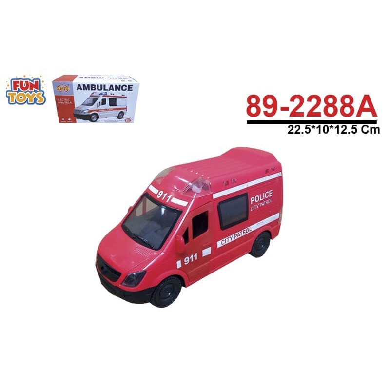 Ambulance Electric Universal 89-2288 / Mainan Anak (Warna Random)