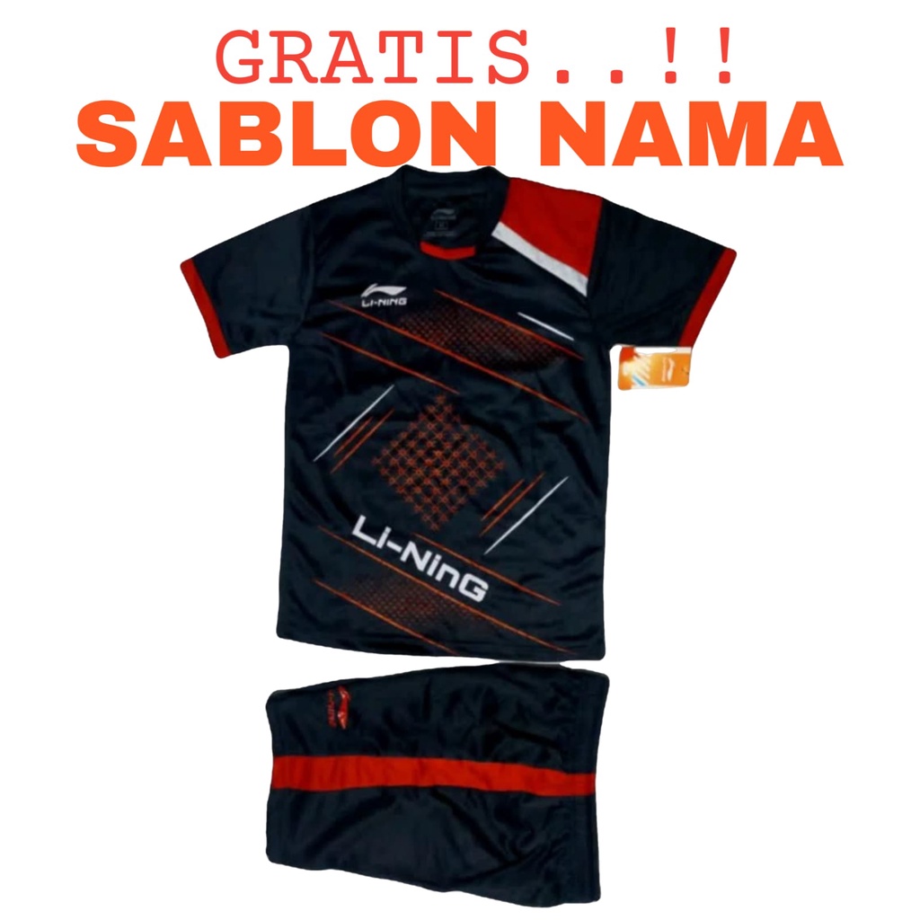 ( FREE SABLON NAMA ) Baju olahraga anak laki/perempuan kaos bulutangkis badminton tenis voli sepak boal futsal bahan dryfit menyerap keringat cepat kering sport