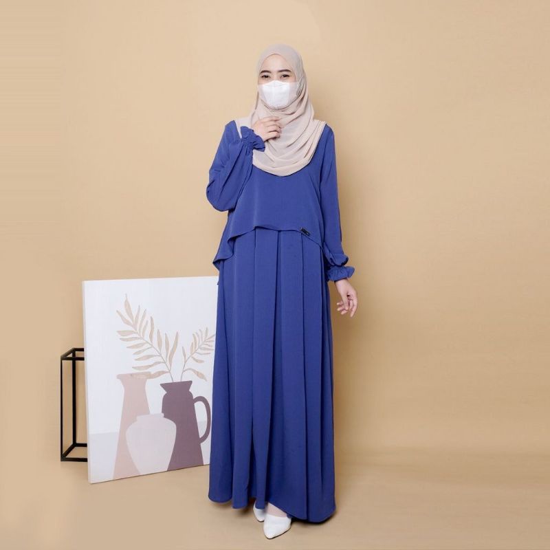 LAURA MAXI DRESS GAMIS BUSUI FRIENDLY CRINGKLE