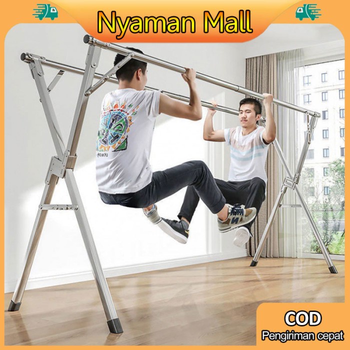 Jemuran Jemuran Baju Lipat Tempat Stainles Gantungan Baju Rak Jemuran Lipat