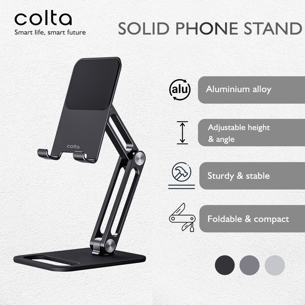 Colta P6 Solid Phone Stand /Tablet Holder Aluminium Tab Bracket Dudukan HP