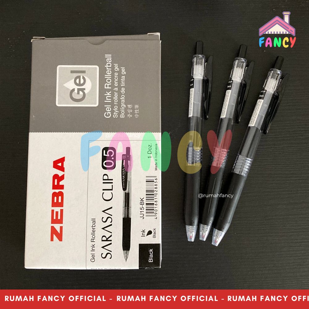 

[1PCS] Bolpen Pulpen ZEBRA SARASA 0.5 warna Hitam