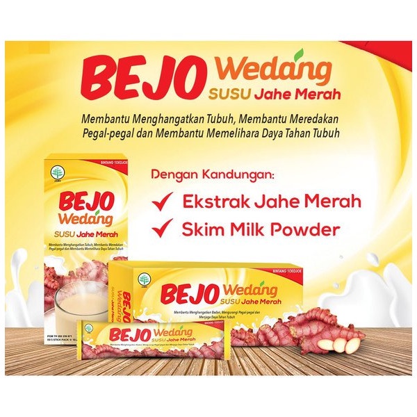 

BEJO Wedang Susu Jahe Merah Box 5x10,5gr