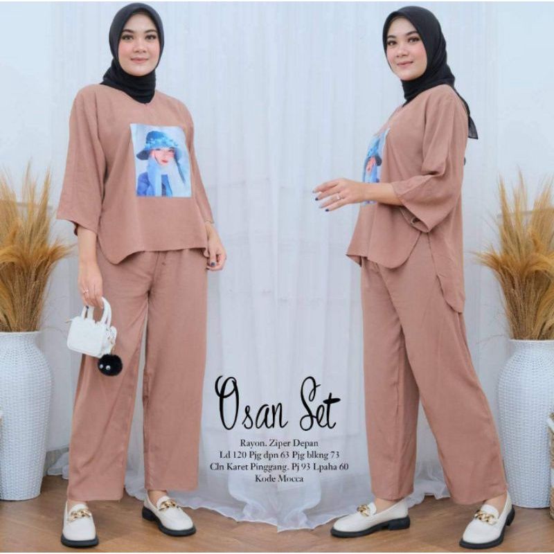 OSAN SET // SETELAN CELANA WANITA SABLON