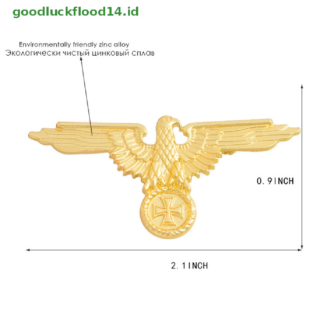 [GOOGFOUR] Eagle Militer Cross Hewan Kerah Bros Pin Lencana Korsase Bros Perhiasan [TOP]