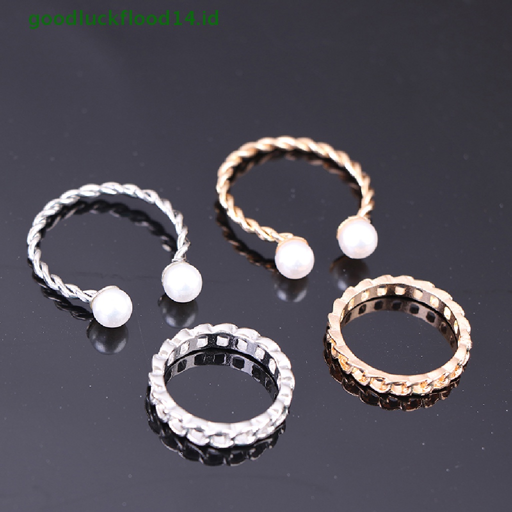 [GOOGFOUR] 10pcs/set Cincin Kepribadian Fashion Wanita Hadiah Perhiasan [TOP]