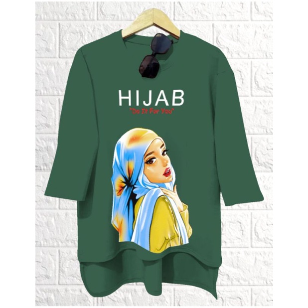 KAOS OVERSIZE WANITA PIGUIN HIJAB KERUDUNG