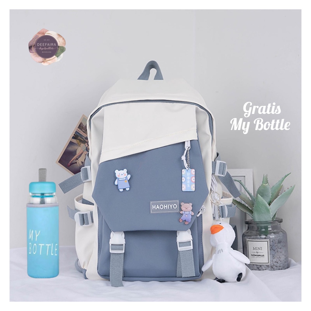 Tas Ransel Anak Perempuan Remaja Motif HH10 Gratis My B0ttl3 Untuk Sekolah Sd Smp &amp; Sma