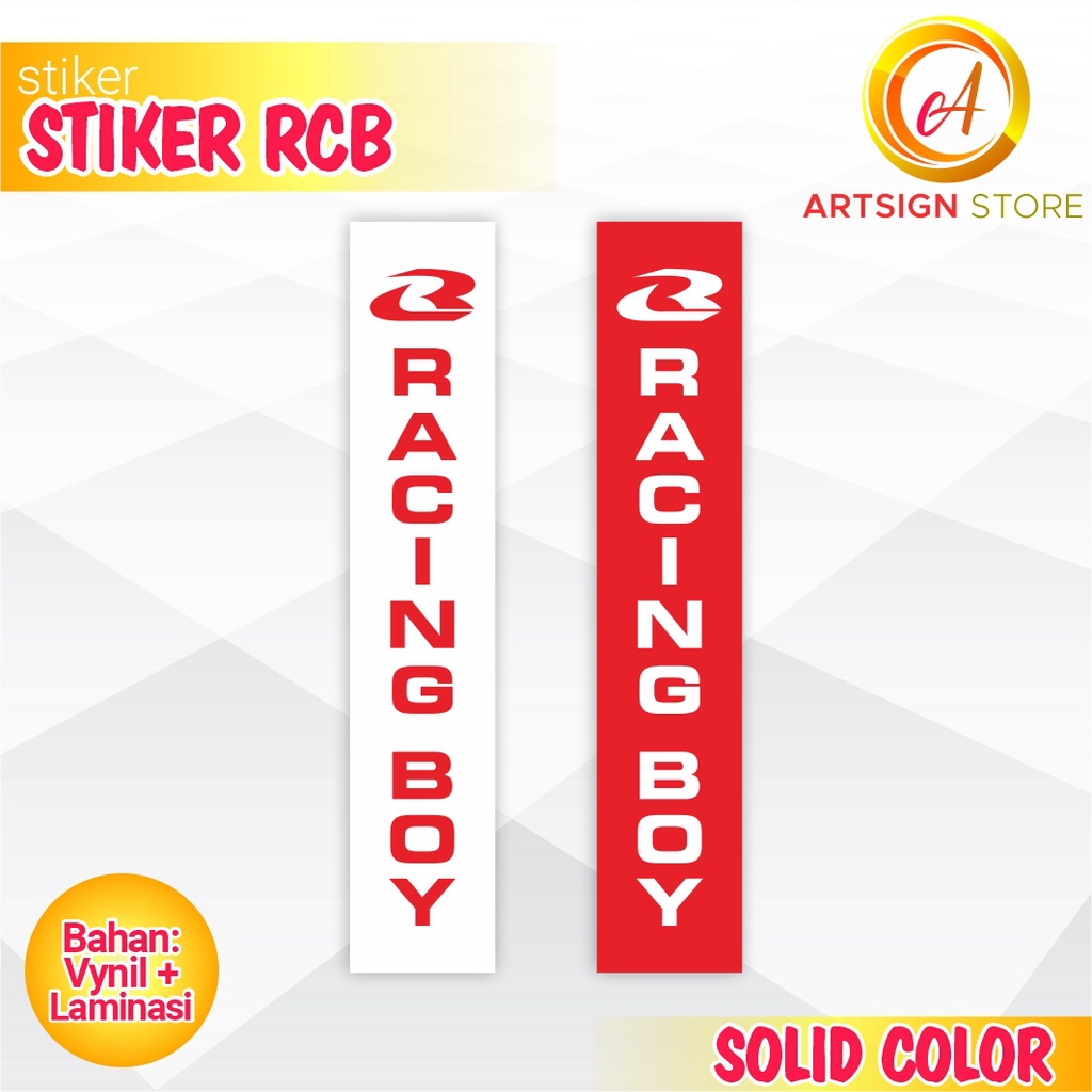 Stiker RCB Vertikal / Stiker Racing Boy Mendatar / Sticker RCB / Stiker RCB SHOCK / Stiker Racing