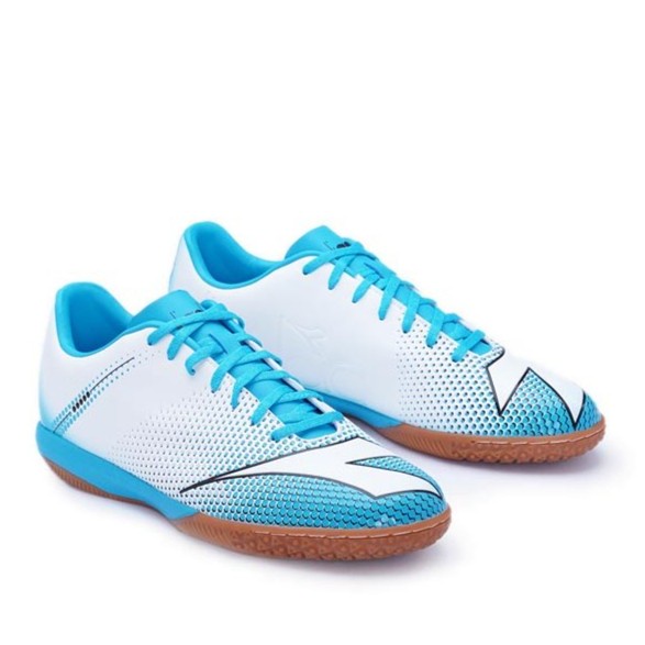 SEPATU FUTSAL COWOK ORIGINAL DIADORA BOMBER IDR WHITE/CYAN BLUE BNIB