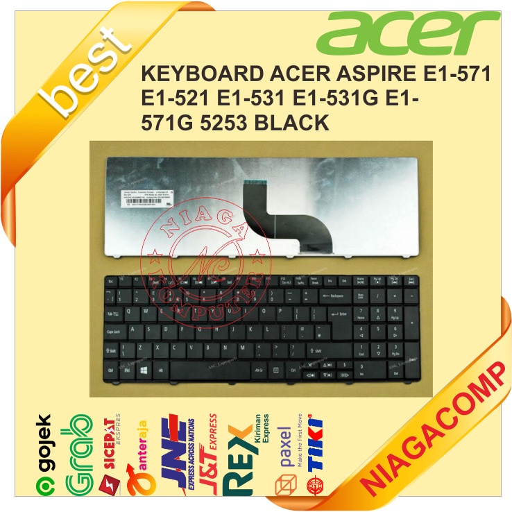 keyboard acer aspire e1-571 e1-521 e1-531 e1-531g e1- 571g 5253 black