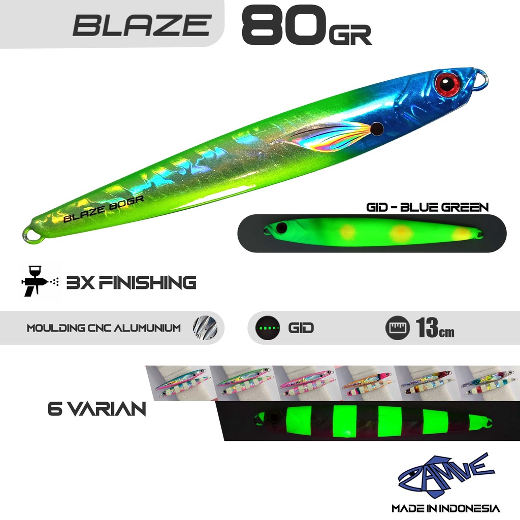 Metal Jig Zamve Blaze 80Gr Metal Jig 80Gr Metal Jig 80Gram