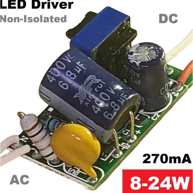 LED driver AC to DC 24Watt*1 Watt, Seri HPL 1W 8 W-24W, 24 Titik 1Watt