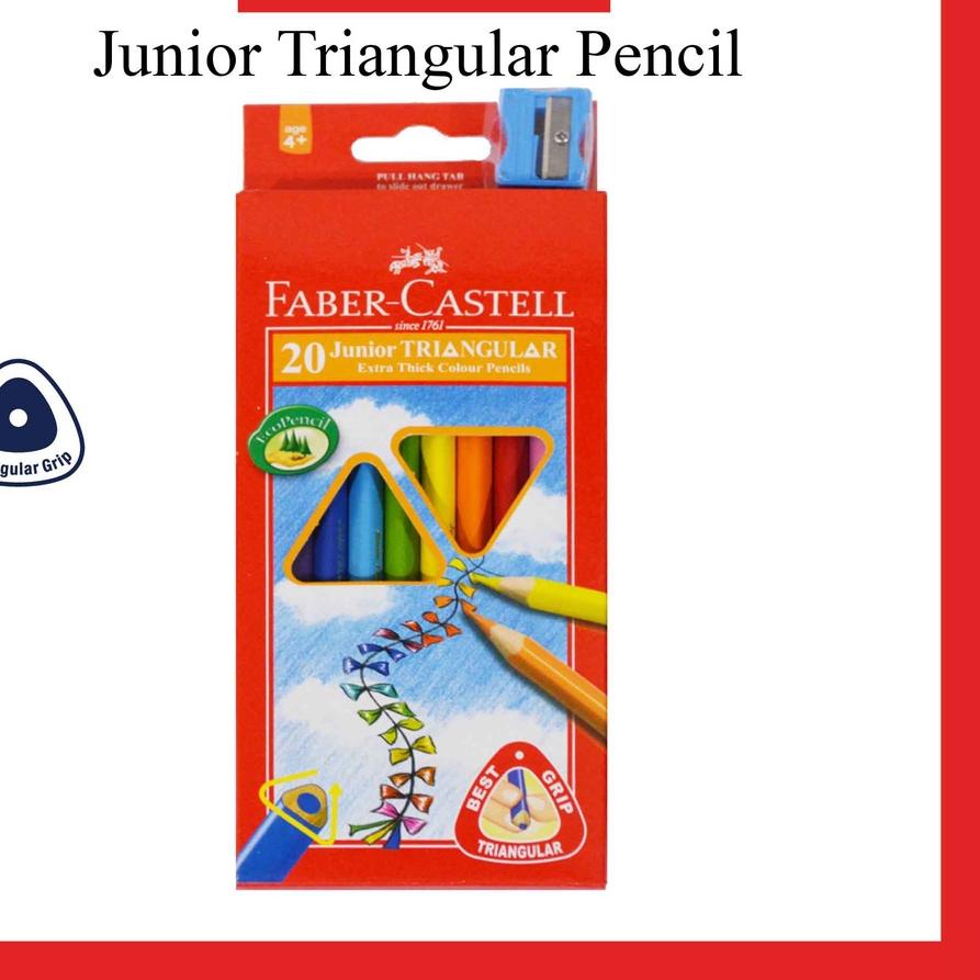 

Big Sale Pensil Warna Faber Castell Junior Triangular Colour Pensil 20 Warna Untuk Anak TK Gratis Rautan