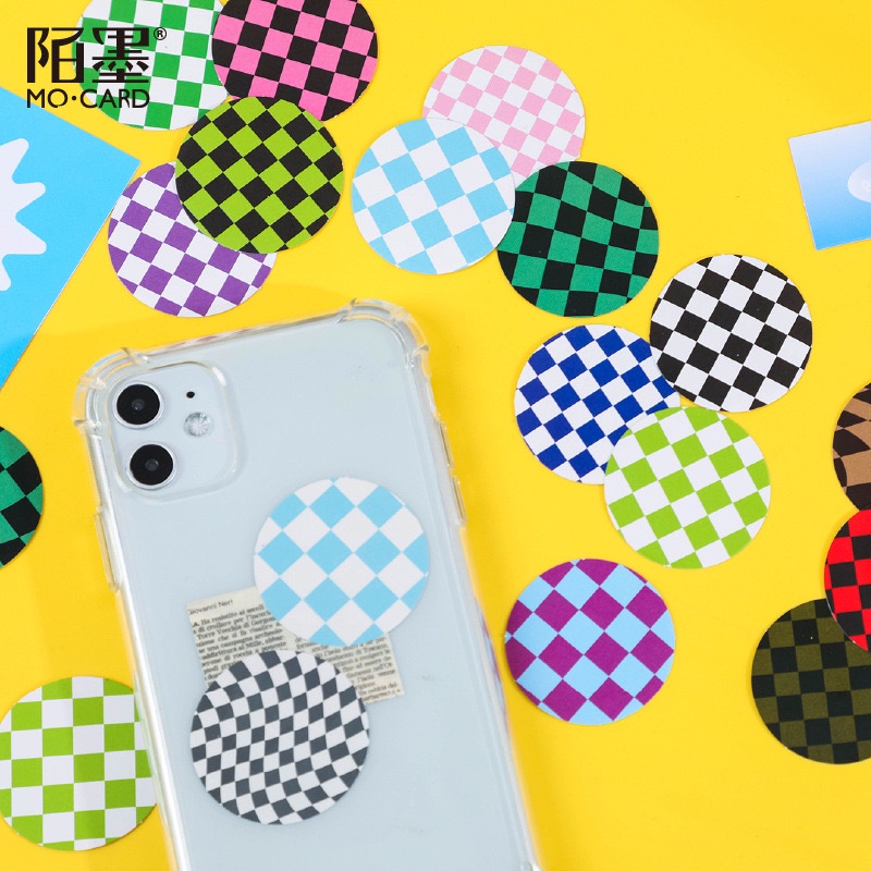 [kstuffind] 46 pcs Sticker Kotak Gradasi Aesthetic self adhesive arts Dekorasi Photocard Lucu Warna Warni Gradation Scrapbook hias kotak checkerboard DIY Aesthetic Toplader Decoration Journal Jurnal Stiker PC Koleksi Murah Gemas Deco