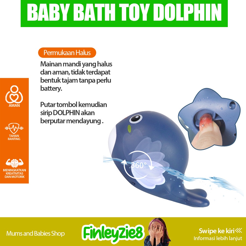 Mainan Air Mandi Lumba-Lumba / Mainan Air Anak / Mainan Air Bayi / Mainan Mandi Bayi / Mainan Mandi anak Bayi / Mainan Mandi