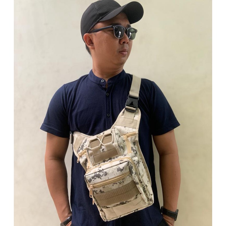 Slempang Camera Army Jumbo ( HARGA GROSIR ) Tas Pria dan Wanita Tentara Polisi Militer Model Slingbag