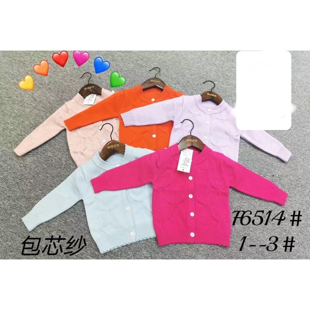 SWEATER RAJUT MURAH  KANCING DEPAN LEHER OVAL BAYI ANAK LAKI LAKI PEREMPUAN JAKET CARDIGAN PREMIUM A1B2C3