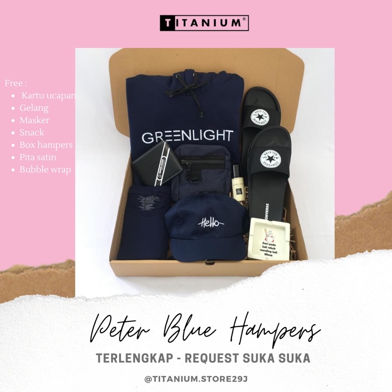 

HAMPERS PETER GREENLIGHT HOODIE KADO PACAR ULTAH HADIAH GIFTBOX