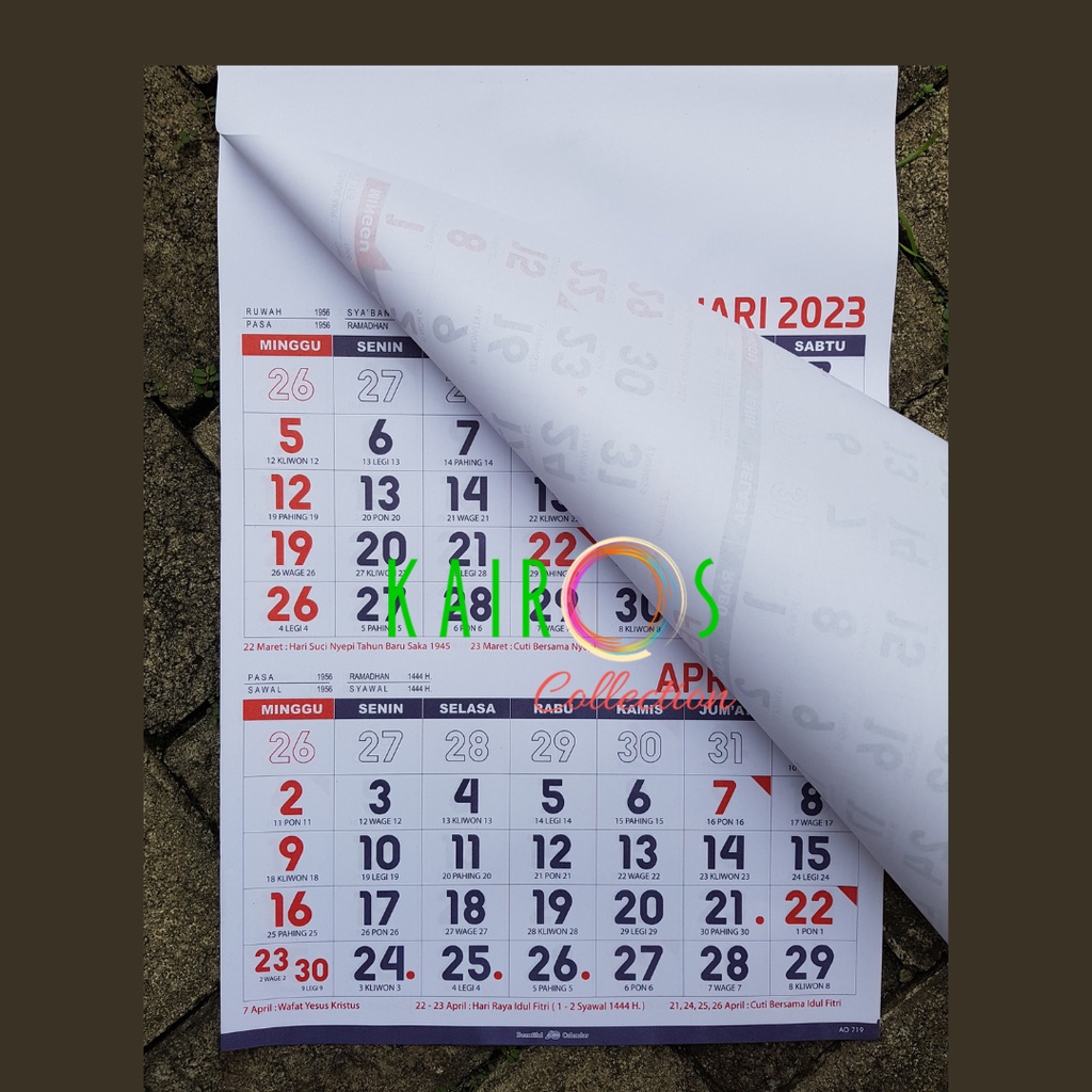 Kalender Dinding Dwiwulan Tahun 2023