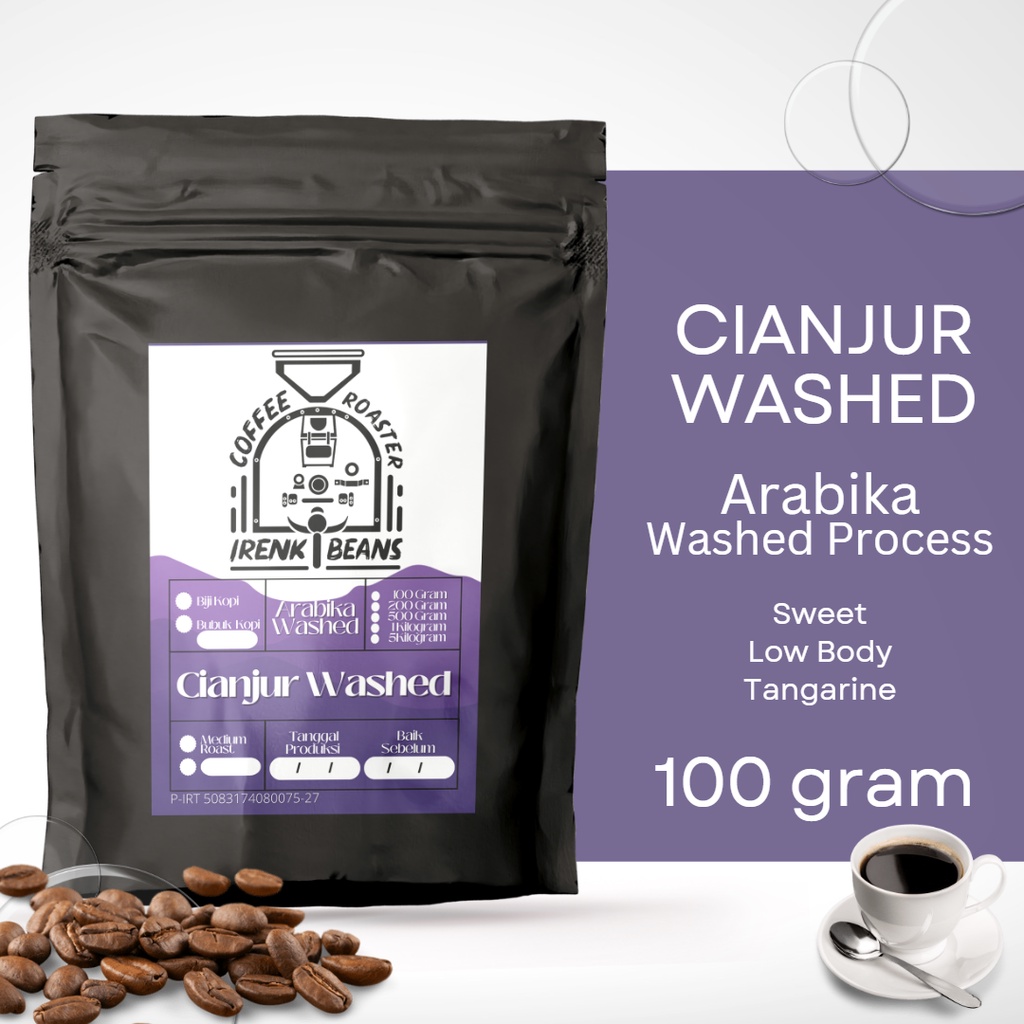 

Kopi Arabika Cianjur Washed 100g Biji Bubuk