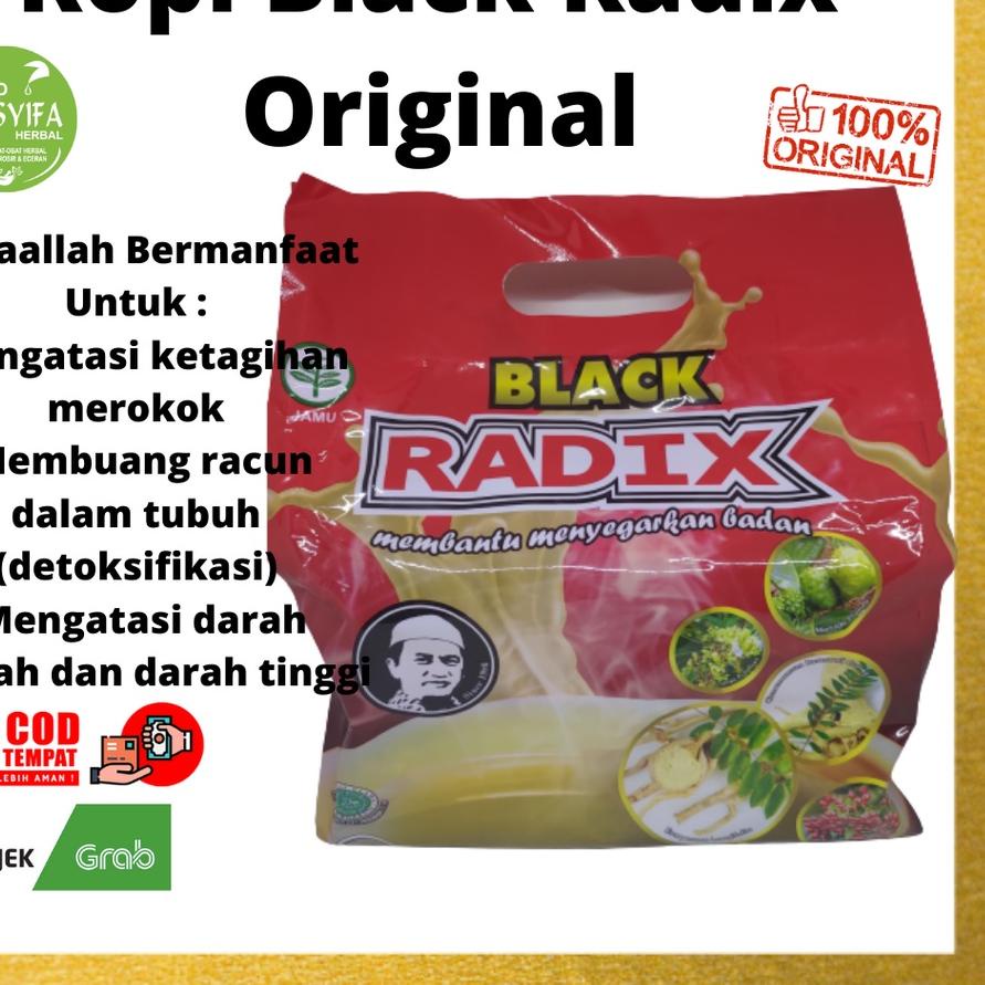 

➺ Kopi Black Radix Pak Haji isi 20 sachet / Kopi Radix Jaminan Asli ➲
