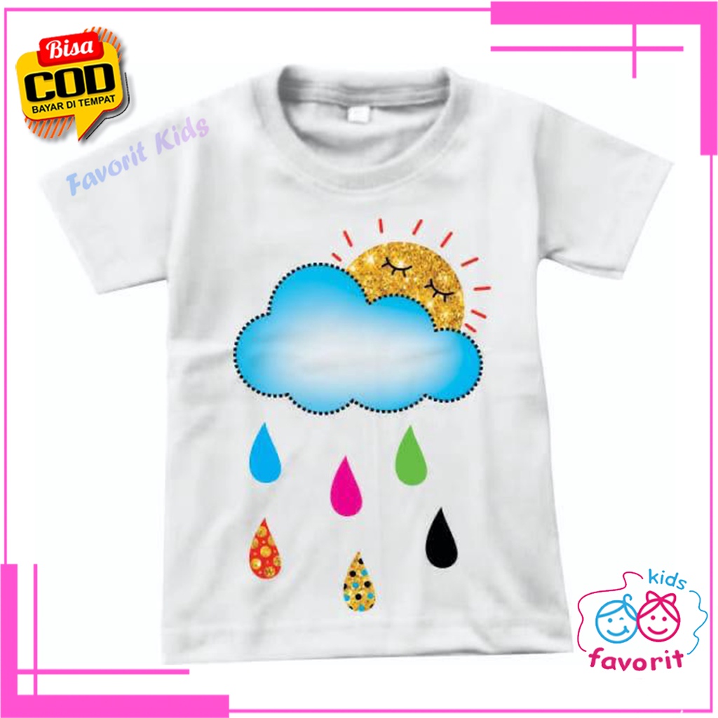 Baju kaos atasan anak perempuan lengan pendek || Baju anak perempuan motif kartun