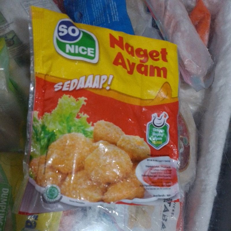 

PROMO DAN GROSIRAN RP. 11.500/PACK So Nice Nuget Ayam 250gr